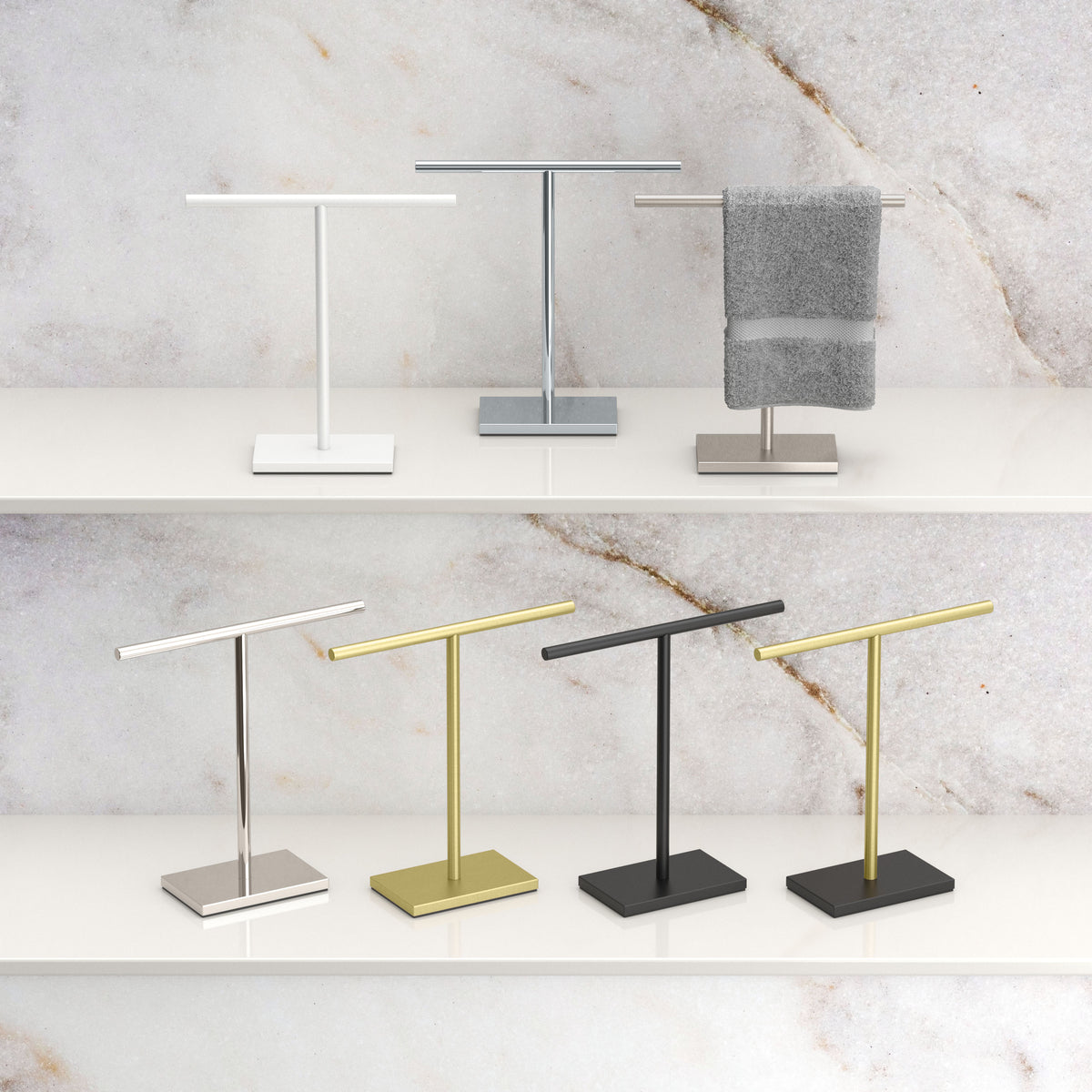 Countertop T-Shape Hand Towel Holder 11"