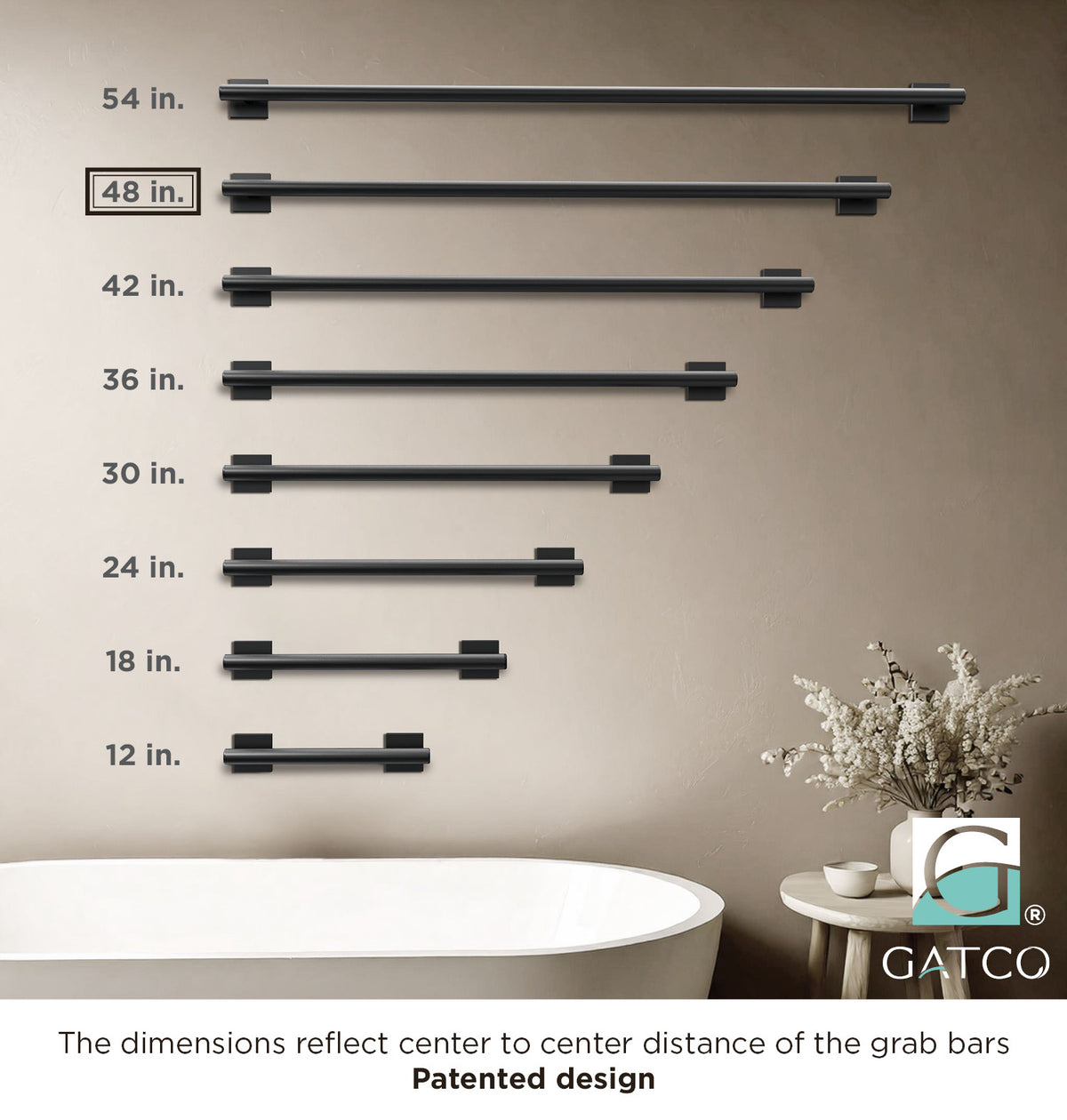 Elevate 48" Grab Bar