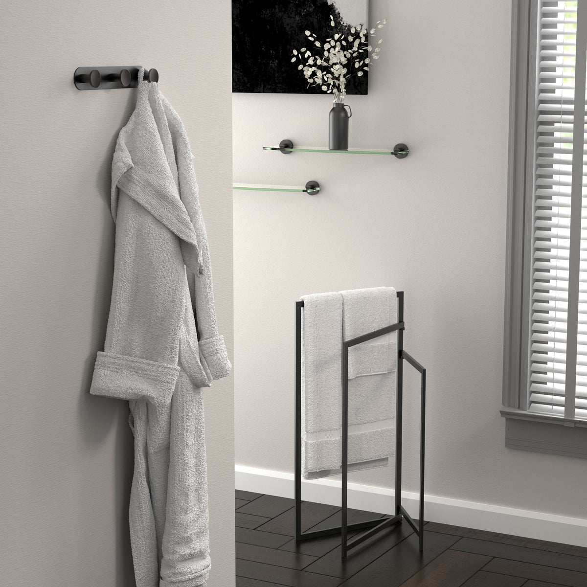 Glamour All Modern Décor 11" L Triple Robe Hook