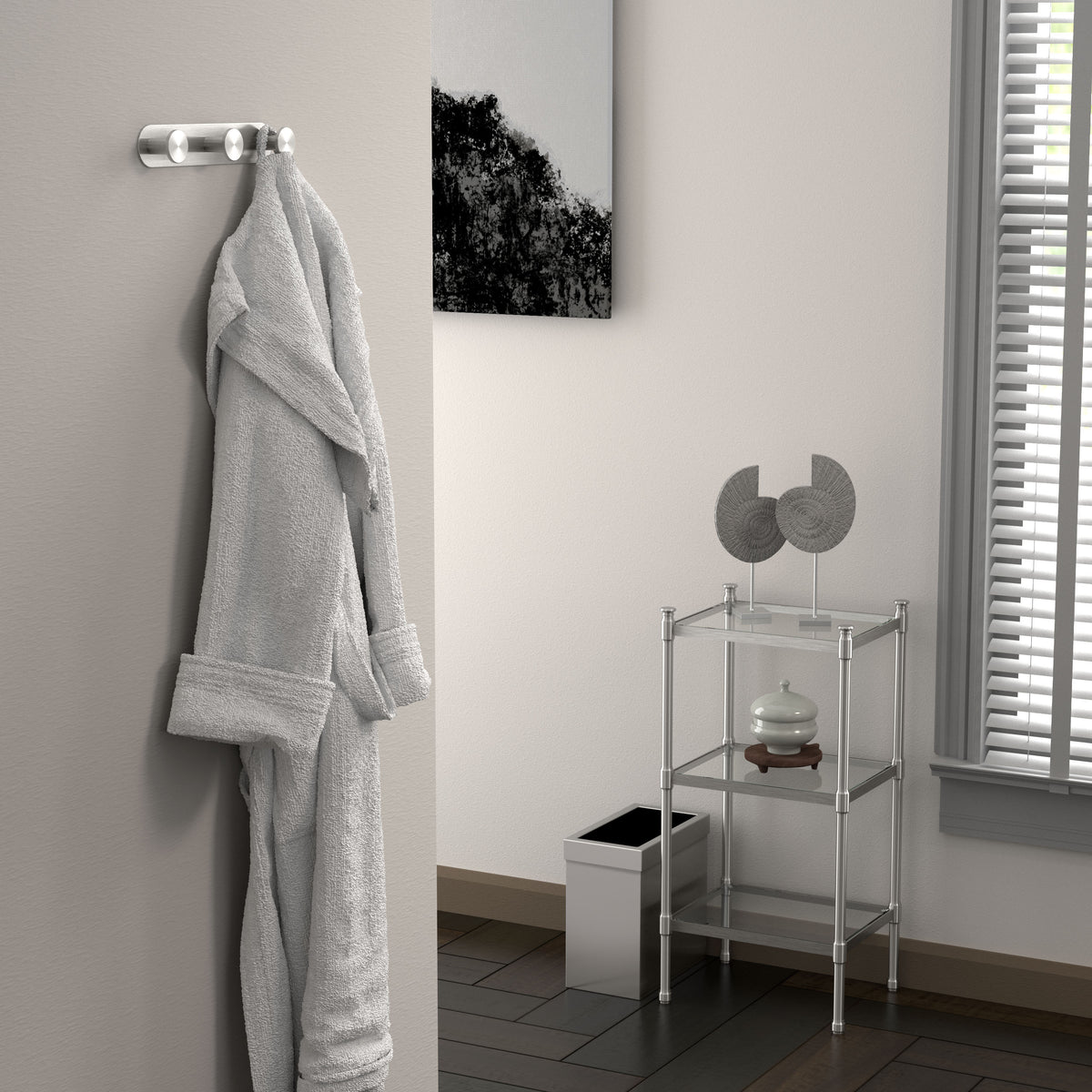 Glamour All Modern Décor 11" L Triple Robe Hook