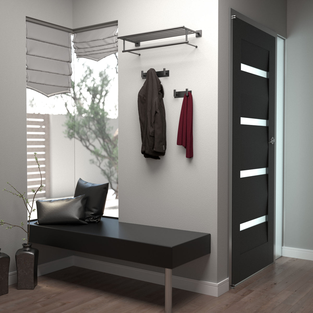 Elevate All Modern Decor 11" Triple Robe Hook