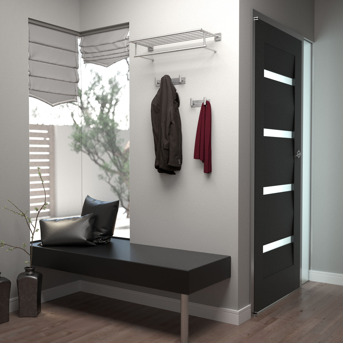 Elevate All Modern Decor 11" Triple Robe Hook