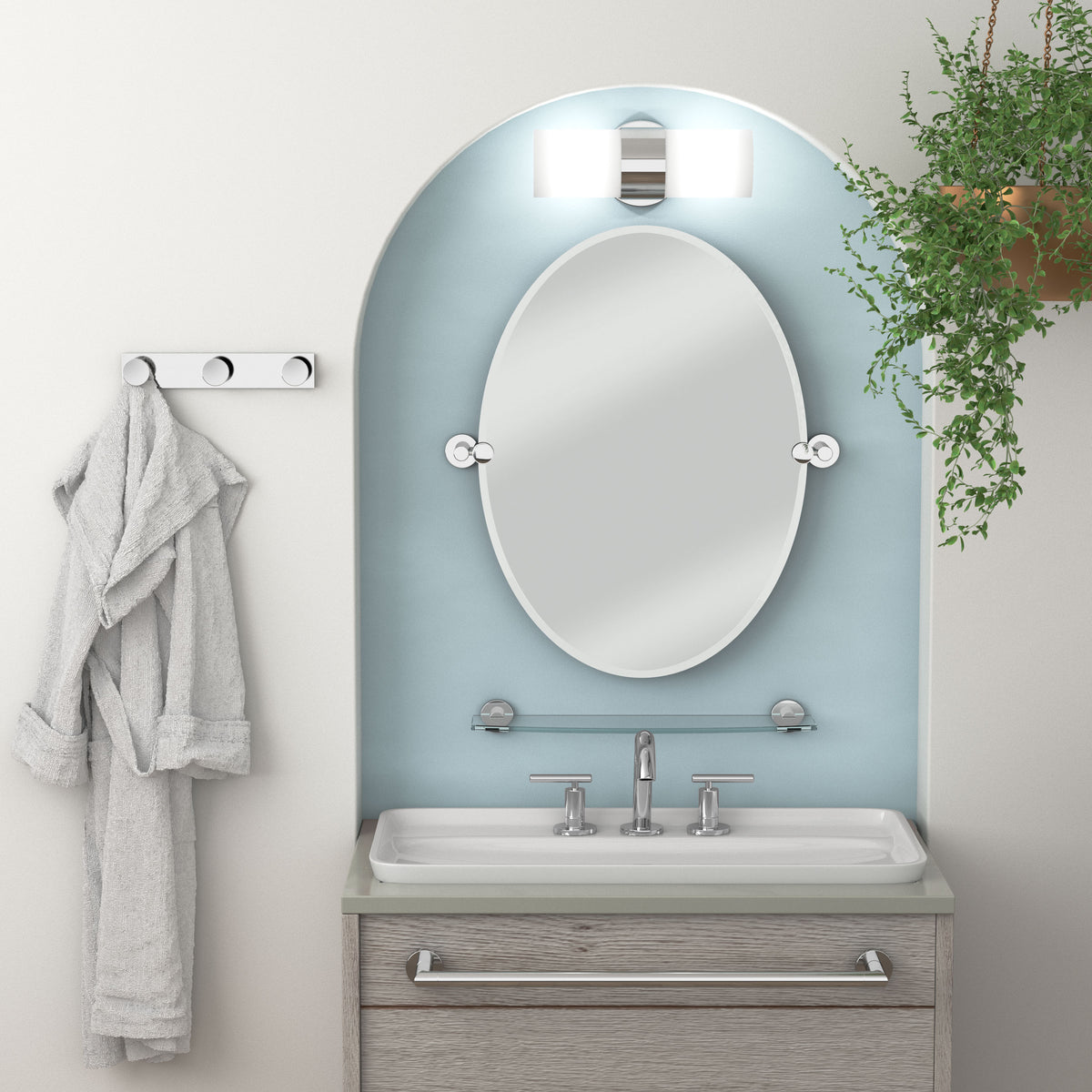 Glam All Modern Décor 11" Triple Robe Hook