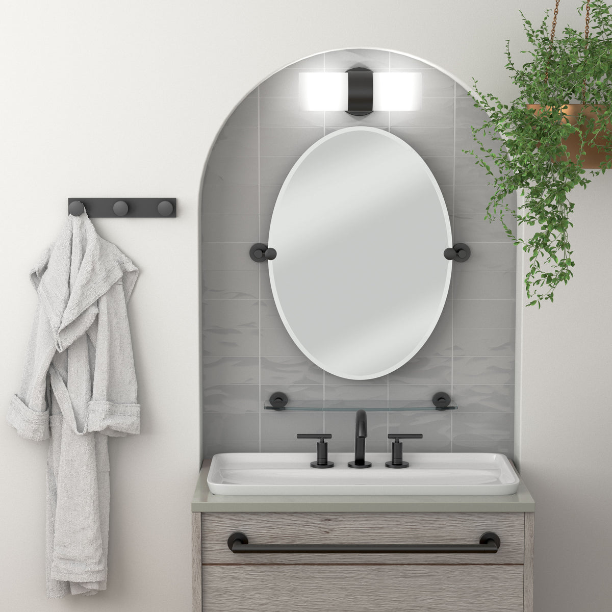 Glam All Modern Décor 11" Triple Robe Hook