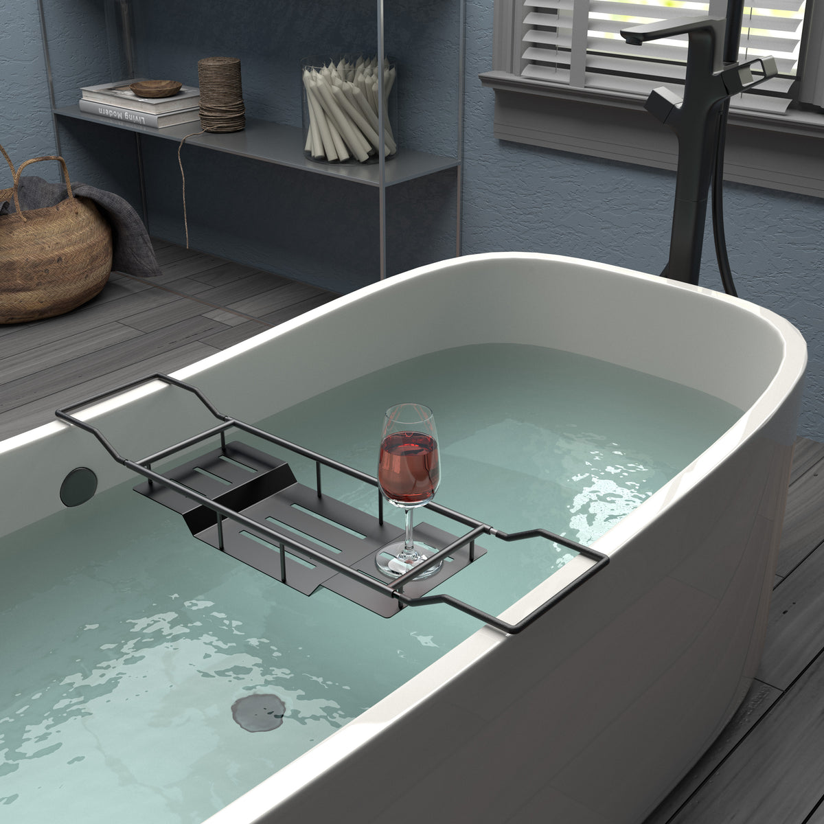 Modern Bath Tub Caddy, Adjustable