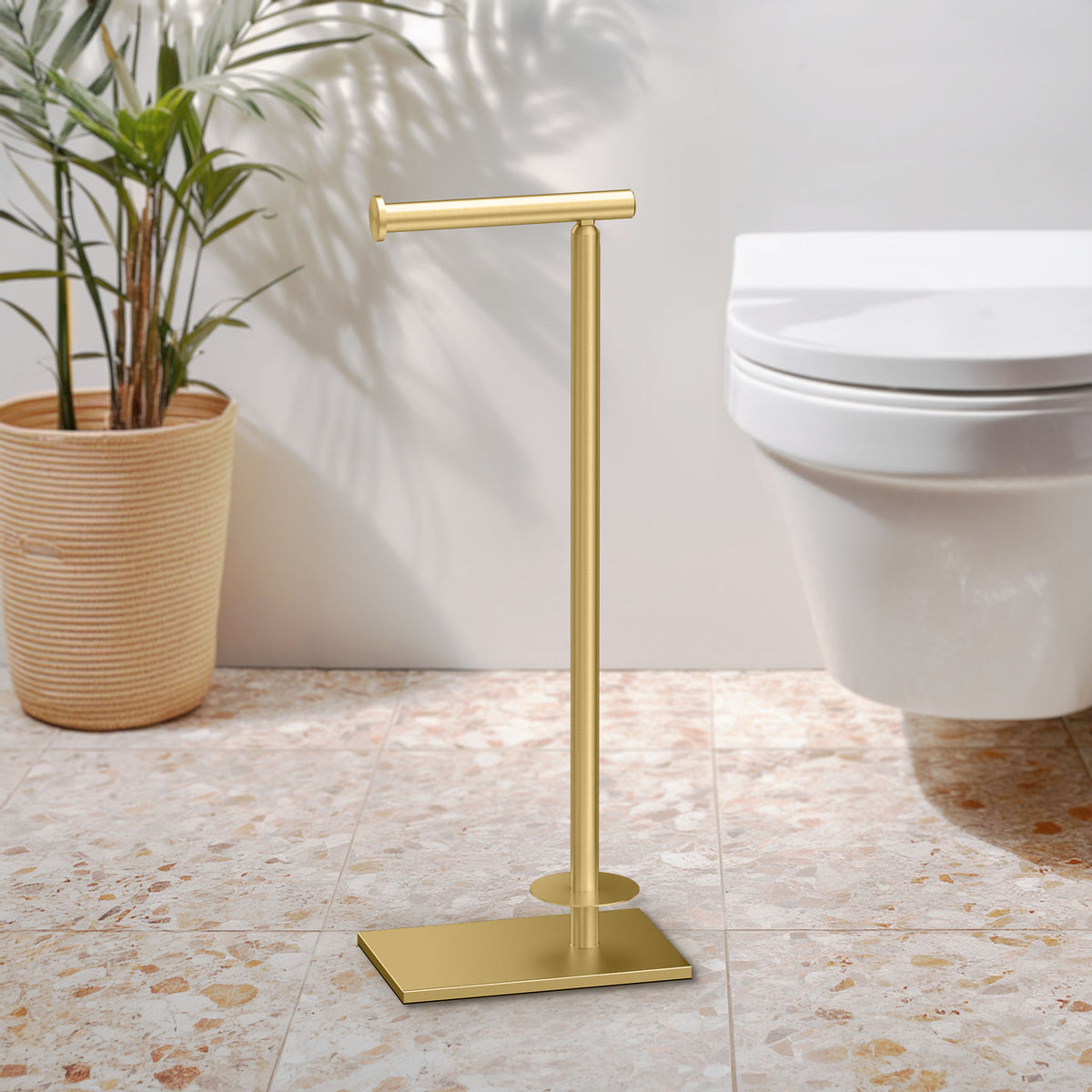 Modern Freestanding Tissue Holder with Storage
