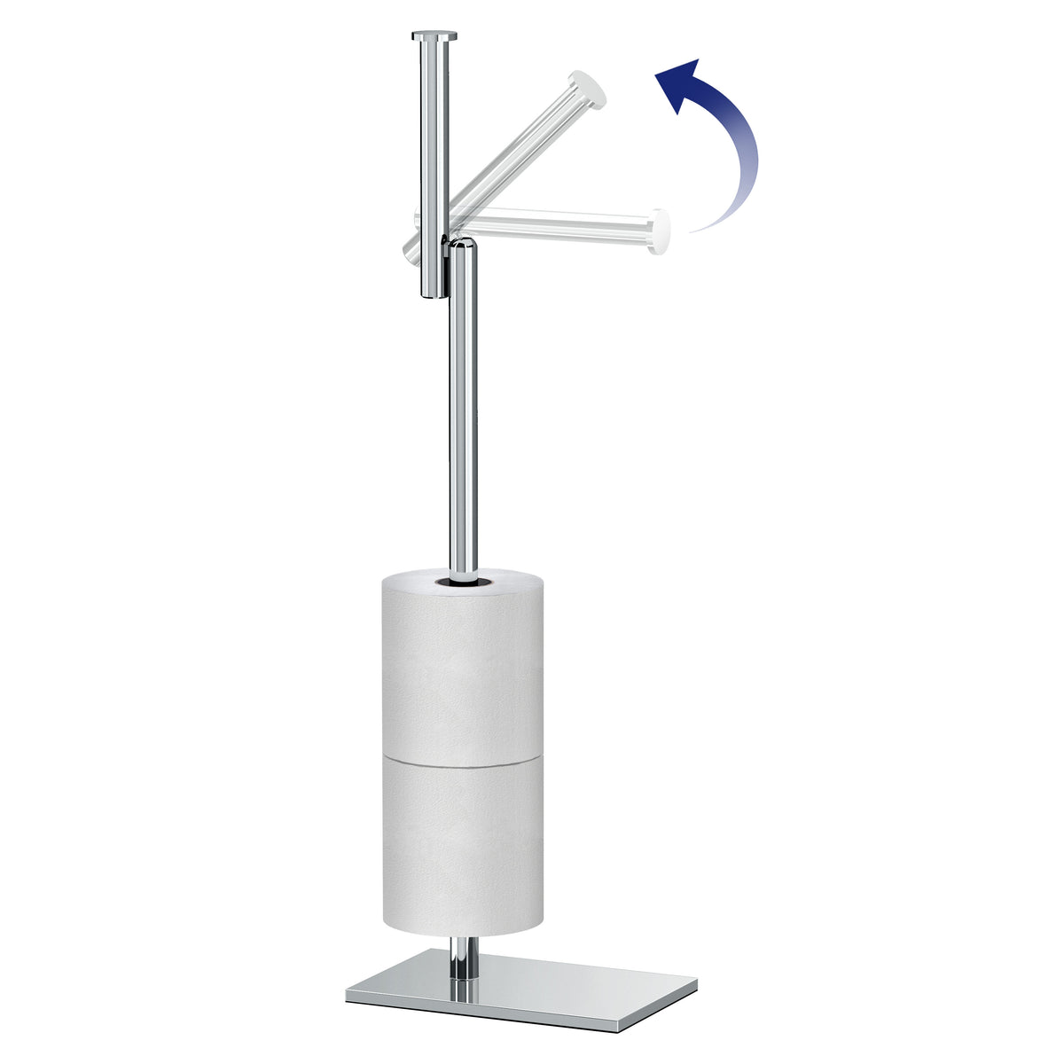 Modern Freestanding Tissue Holder with Storage