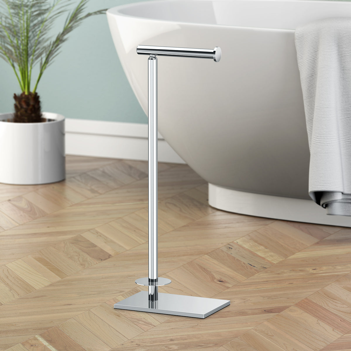 Modern Freestanding Tissue Holder with Storage