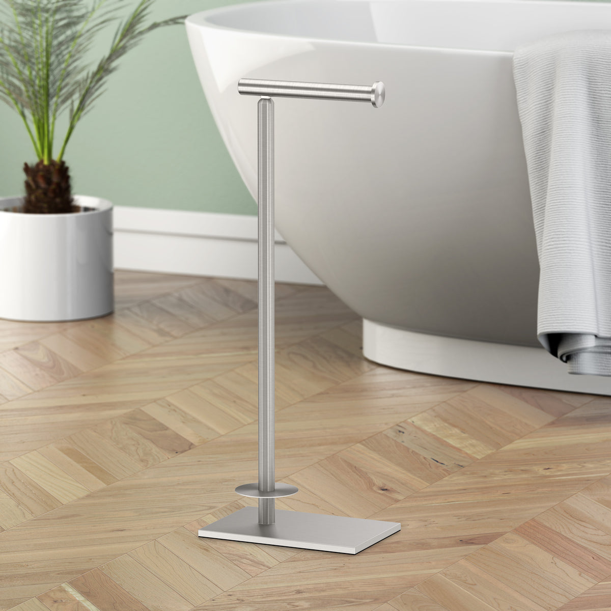 Modern Freestanding Tissue Holder with Storage