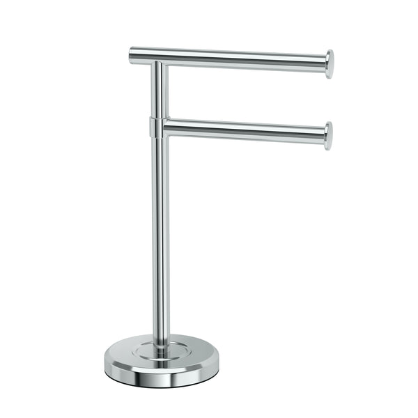 Countertop 2-Arm Pivot Finger Towel Holder Stand