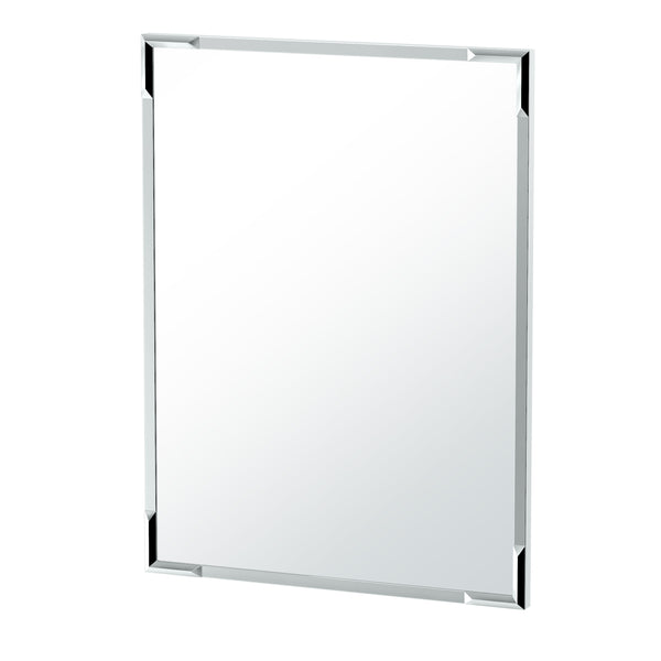 Faceted Flush Mount 32.5" Rectangle Mirror