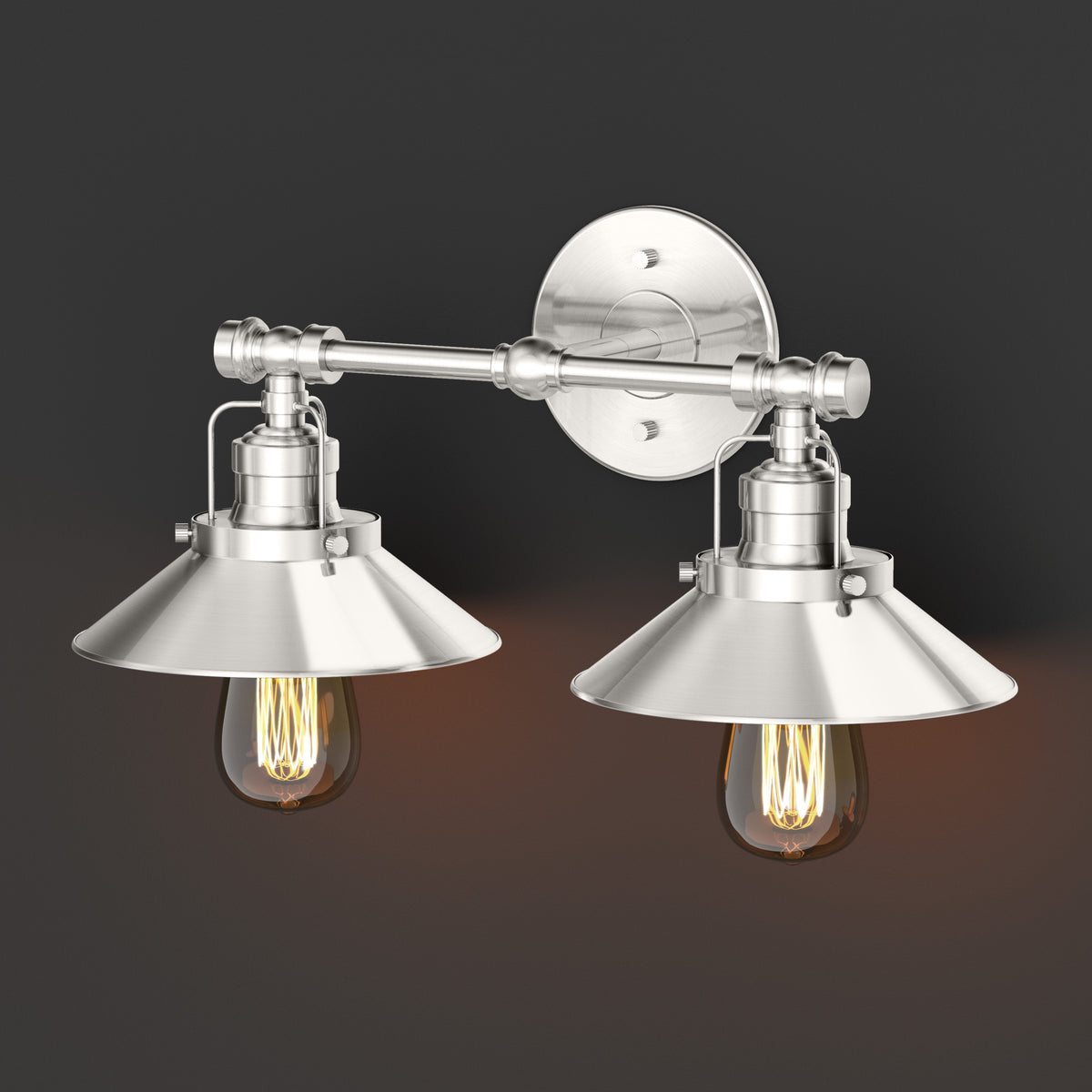 Modern Farmhouse Metal Double Sconce