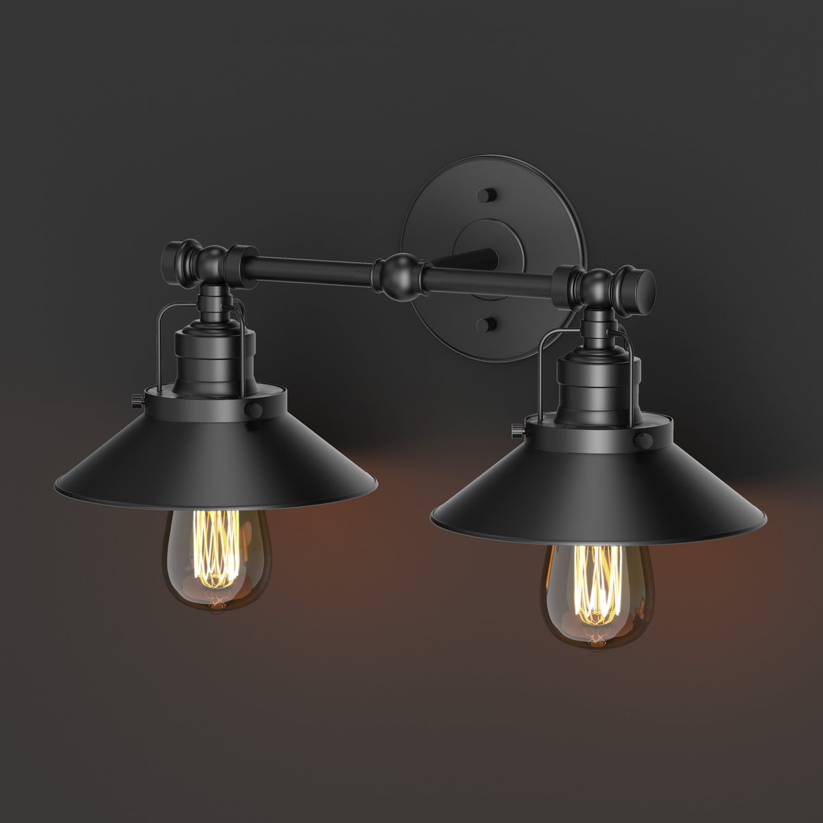 Modern Farmhouse Metal Double Sconce