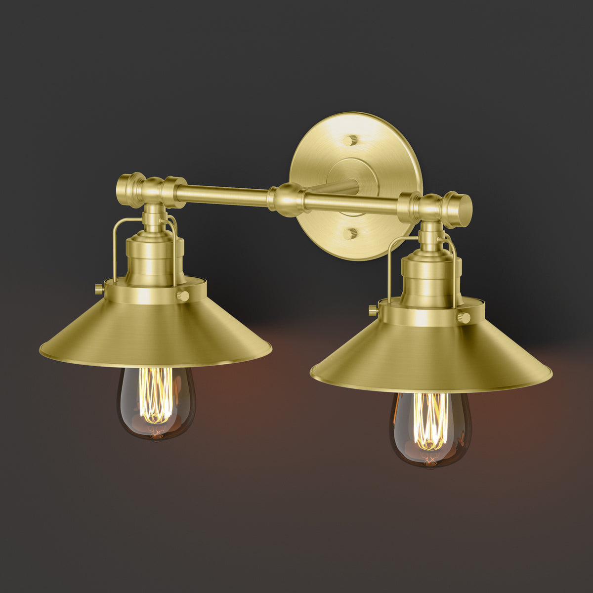Modern Farmhouse Metal Double Sconce
