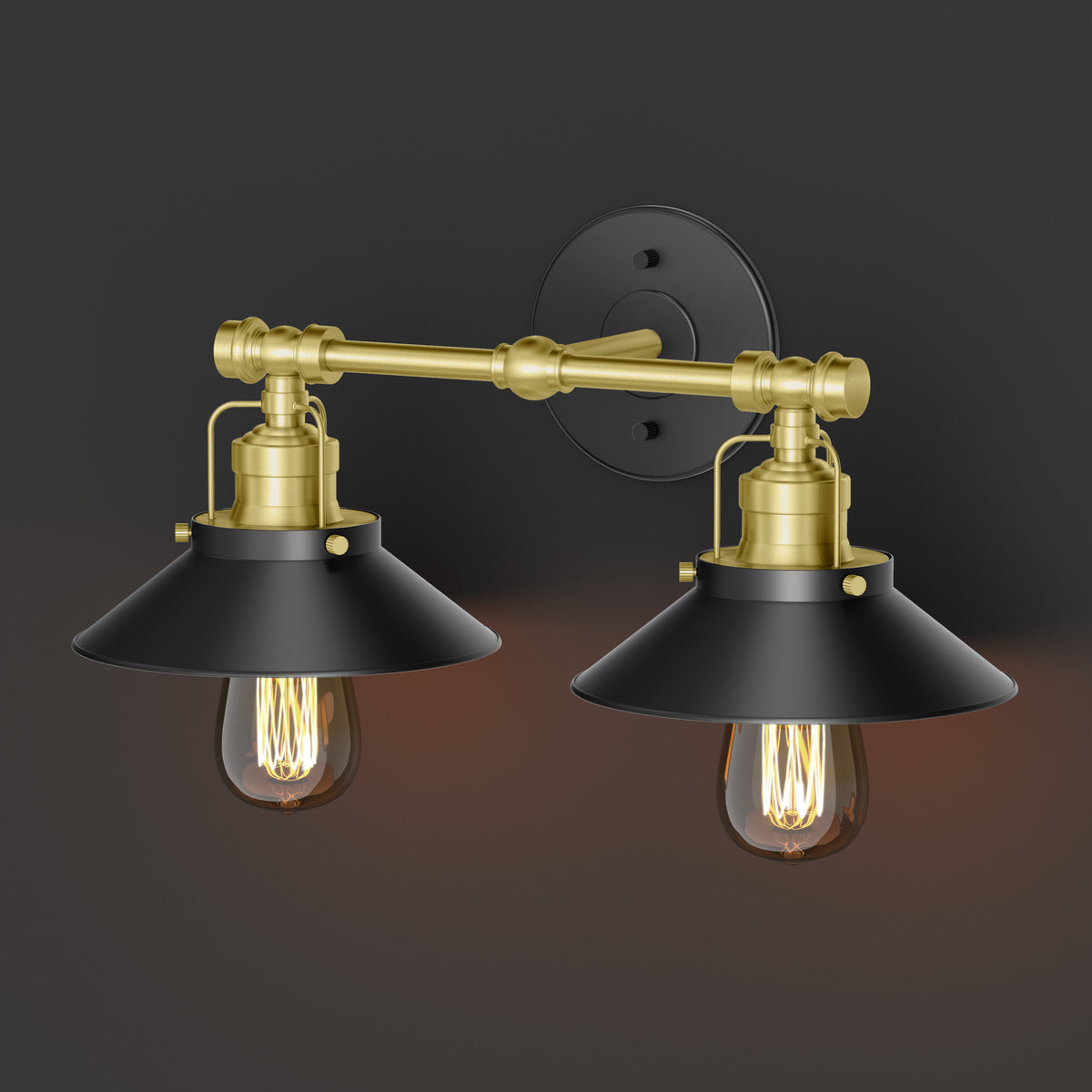 Modern Farmhouse Metal Double Sconce