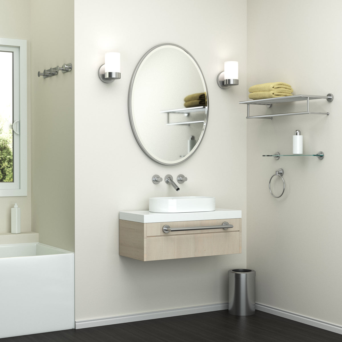 Flush Mount EZ Hanging 33" Framed Oval Mirror