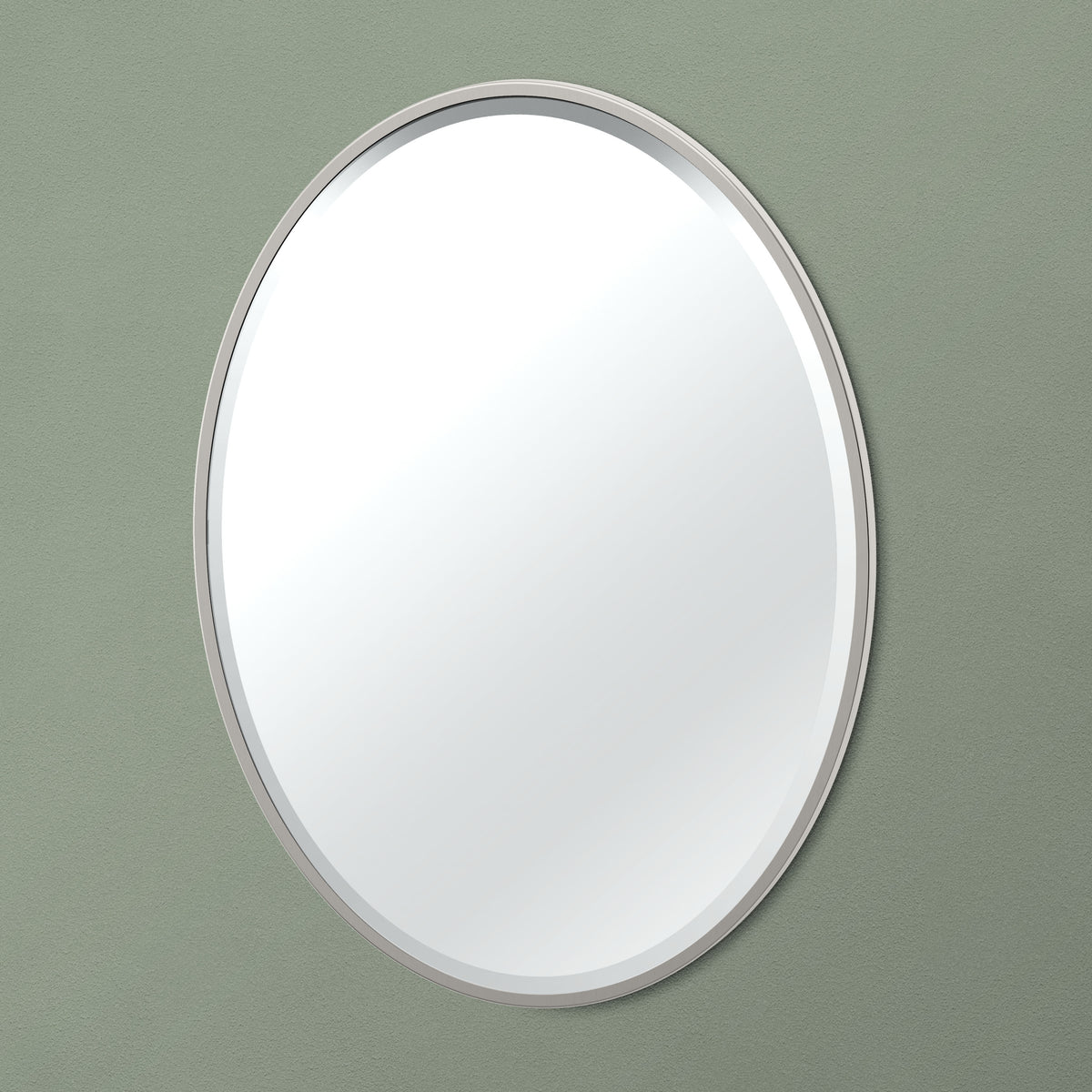 Flush Mount EZ Hanging 33" Framed Oval Mirror