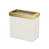 Matte Pearl/Brushed Brass Lid