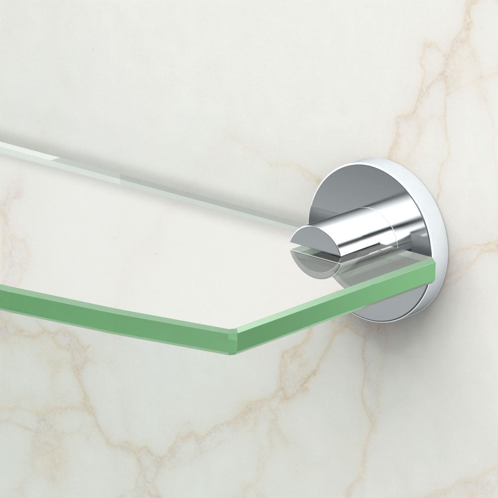 Channel Vanity Glass Shelf