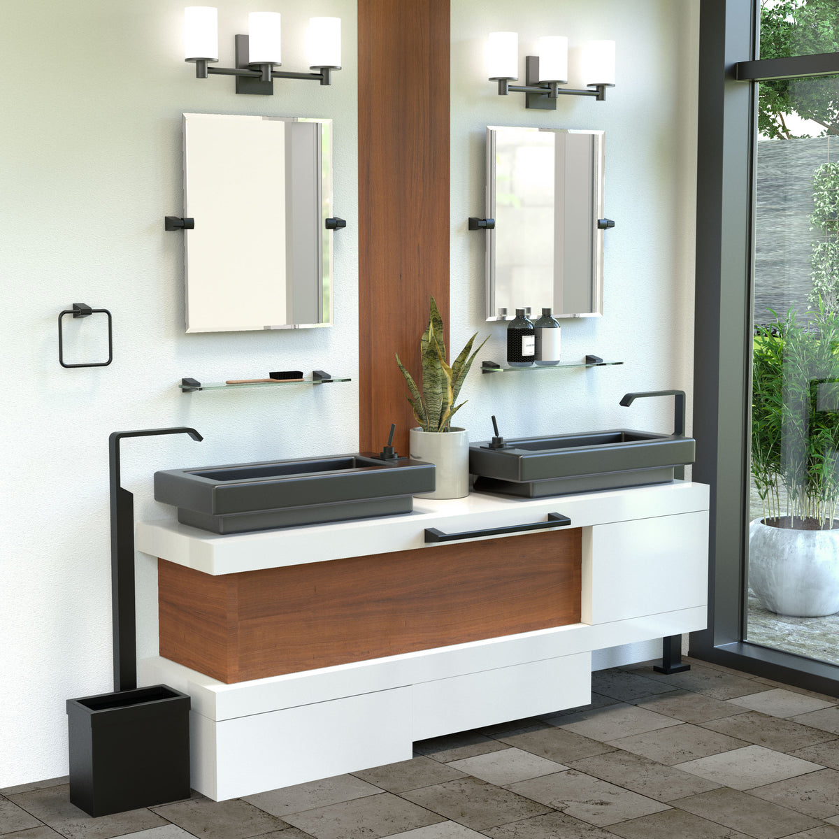 A-line 25" Framed Rectangle Mirror
