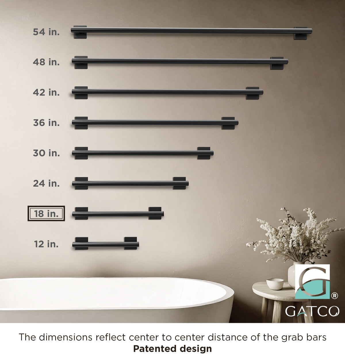 Elevate 18" Grab Bar