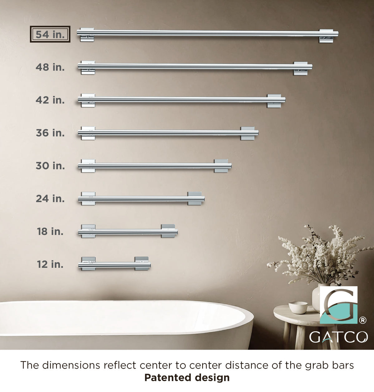 Elevate 54" Grab Bar