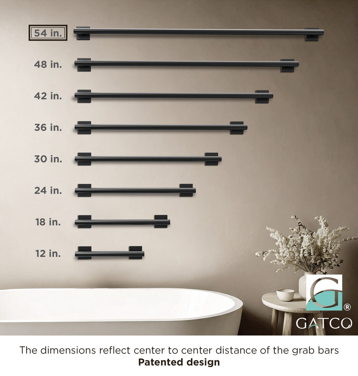 Elevate 54" Grab Bar