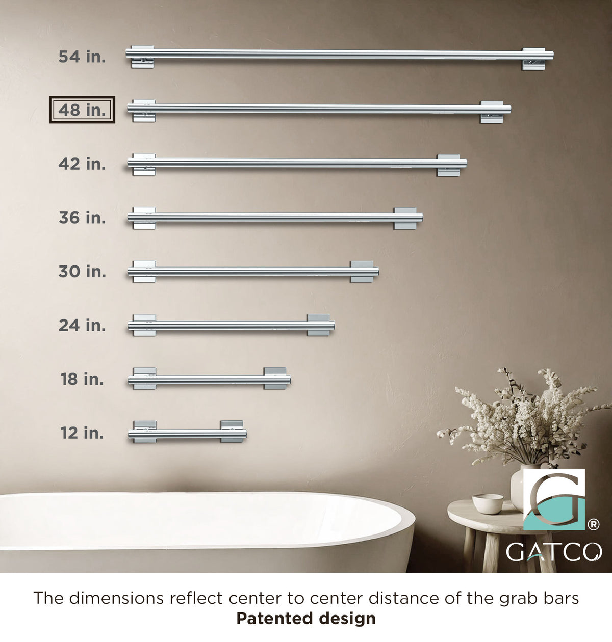 Elevate 48" Grab Bar